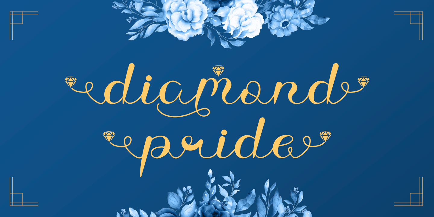 Beispiel einer Diamond Pride-Schriftart